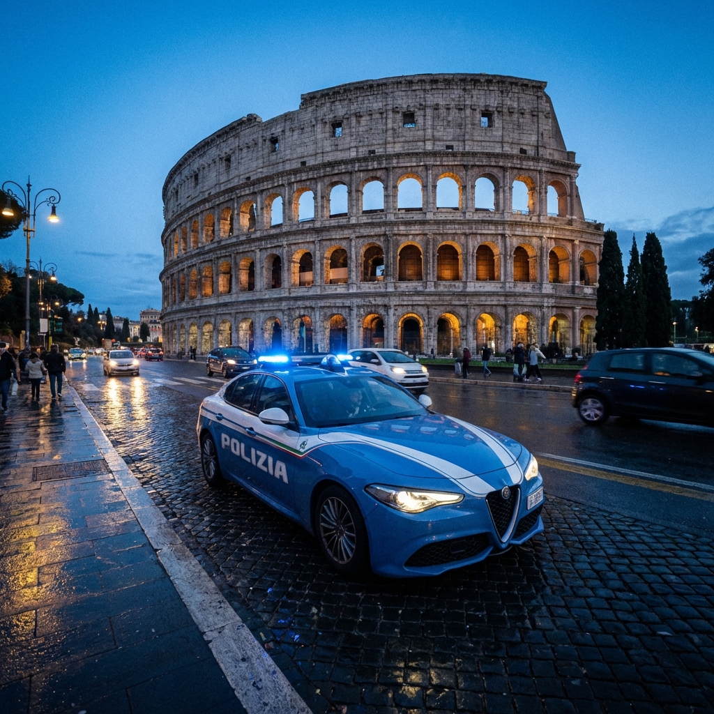 Volante Polizia a Roma